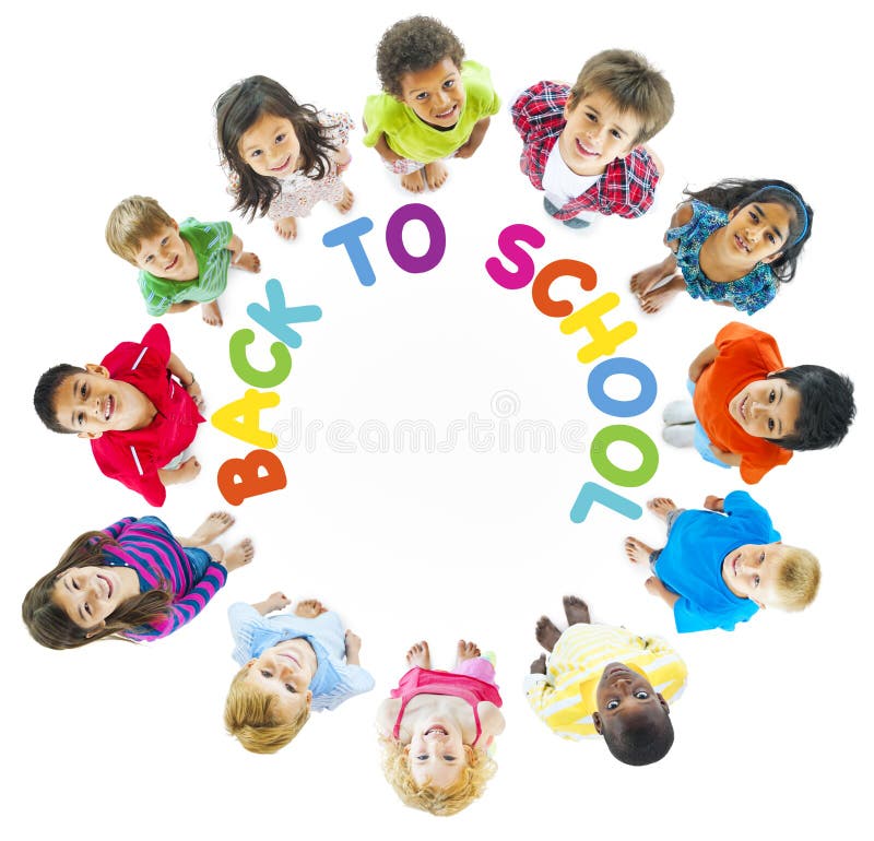 Group of Kids with Back to School royalty free stock photo
