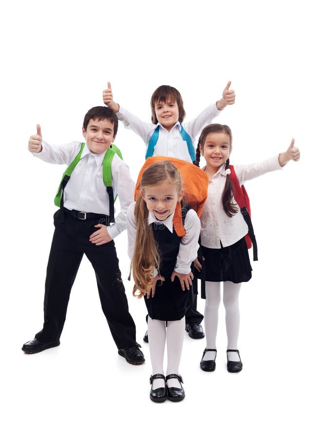 Download Group Of Kids Happy Going Back To School Stock Photo - Image of back, beautiful: 32563540