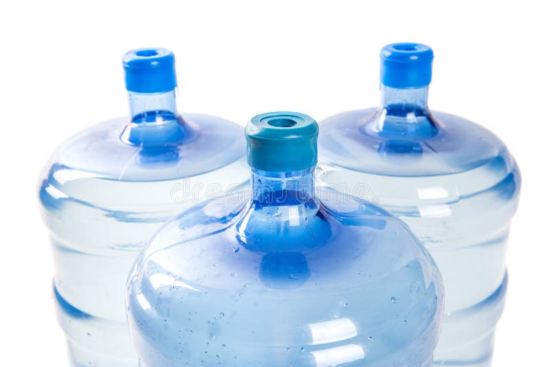 A Group Of Large Mineral Water Containers IV stock photos