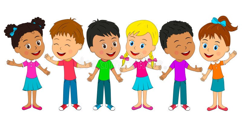 Group of Little Boys and Girls Stock Vector - Illustration of ...