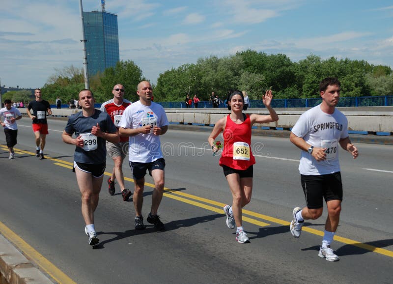 Group of marathon runners editorial image. Image of jogger 4704265
