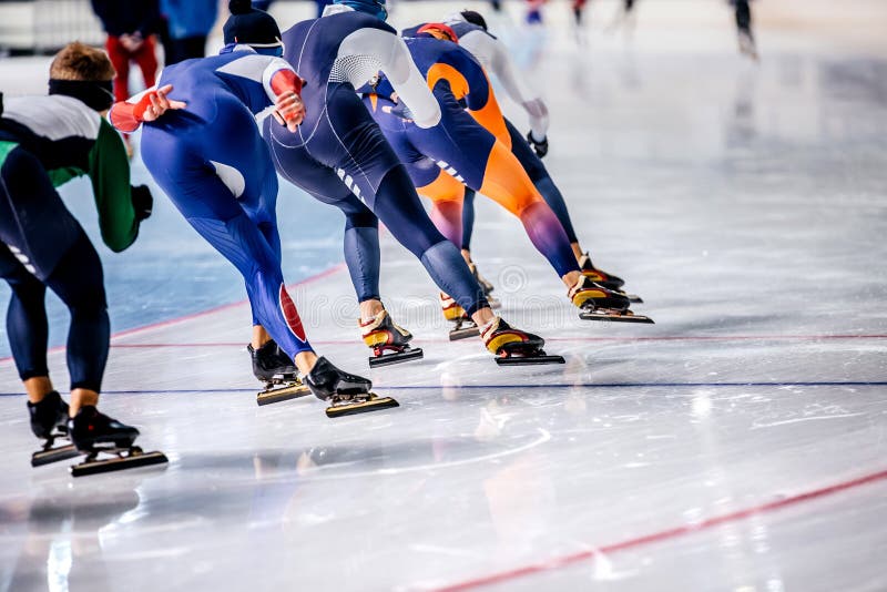 Group of men skating on ice sports arena royalty free stock photos Group of men skating on ice sports arena royalty free stock photos