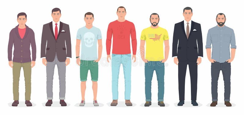 Group of men stock vector. Illustration of student, concept - 86309901