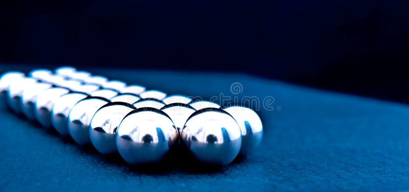 Group of metal silver balls