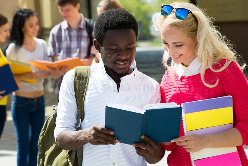 Group of multi-ethnic students royalty free stock image