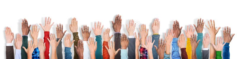 Group of Multiethnic Diverse Hands Raised royalty free stock photo Group of Multiethnic Diverse Hands Raised royalty free stock photo