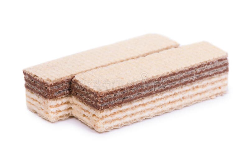Group of multilayer waffles stock images