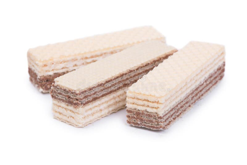 Group of multilayer waffles royalty free stock photos
