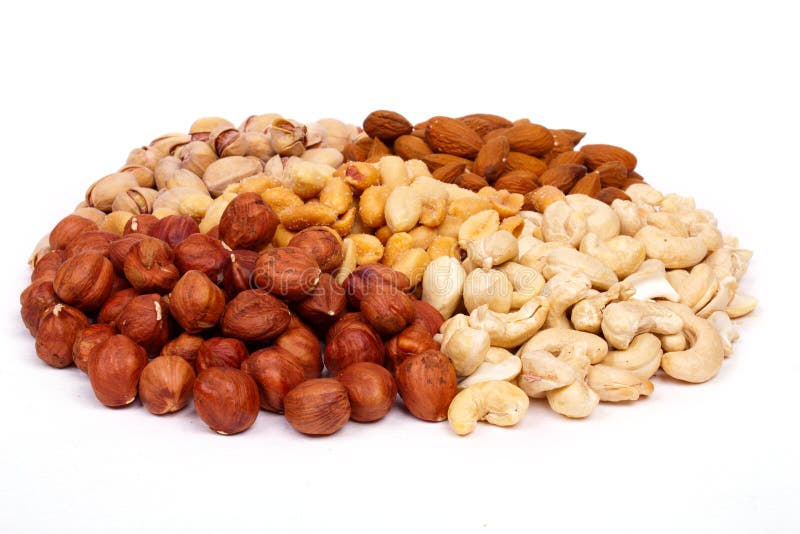 Group of nuts stock photo. Image of white, food, health 18439488