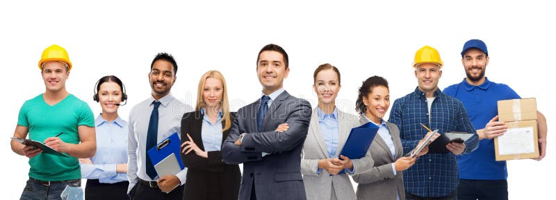 Group of office people and manual workers royalty free stock photo Group of office people and manual workers royalty free stock photo