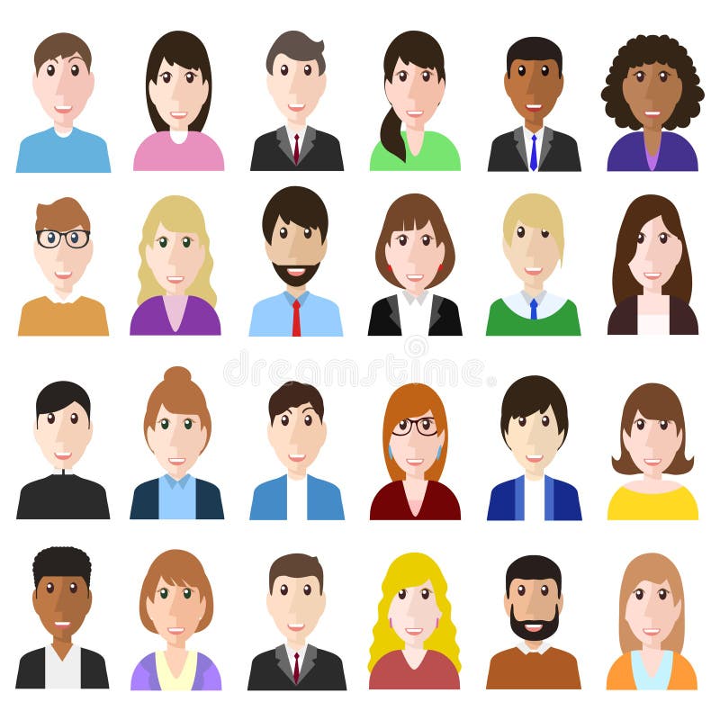 Group og working people diversity, diverse business man and woman avatar icons, stock vector illustration of flat design vector illustration Group og working people diversity, diverse business man and woman avatar icons, stock vector illustration of flat design vector illustration