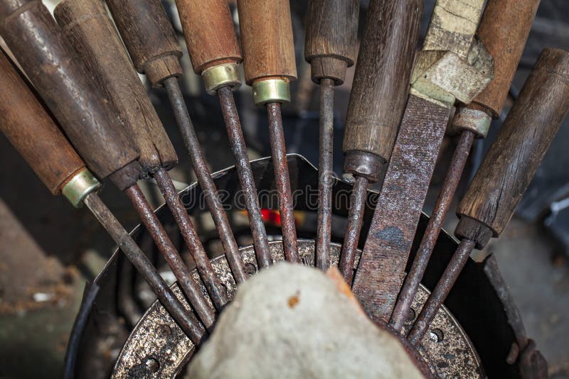 A group of old metal files stock image. Image of carpenter 172392215