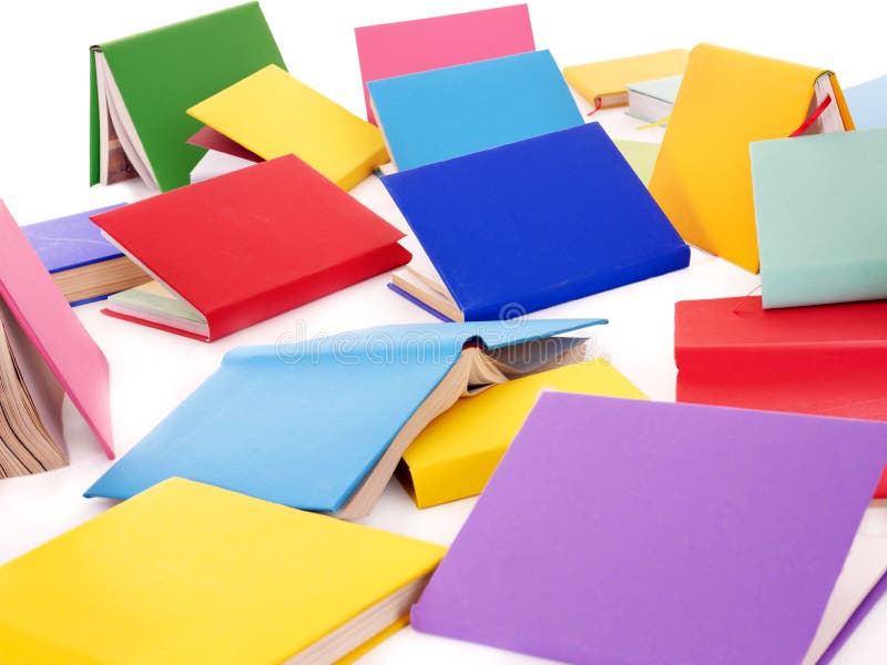 Group of open book. stock photos