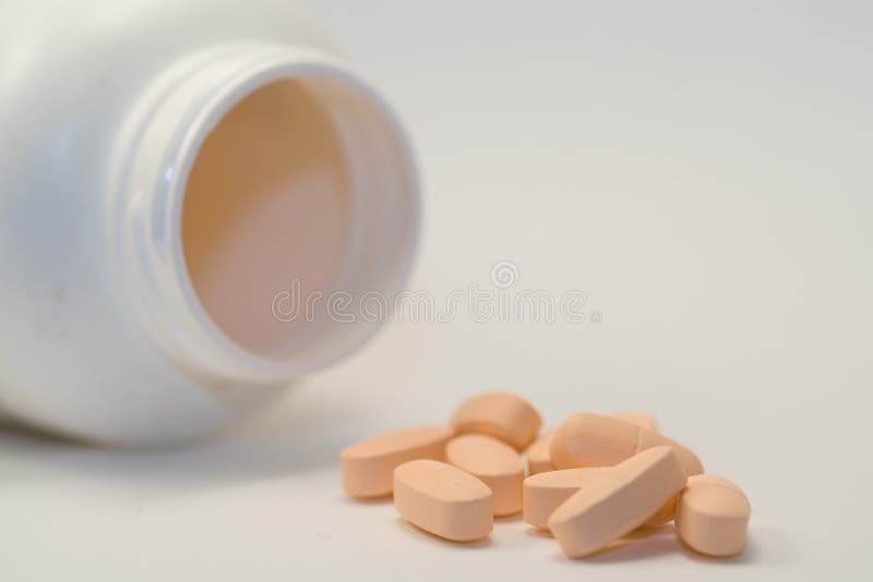Group of Orange Vitamin Pills Stock Photo Image of tablet, drug 451484