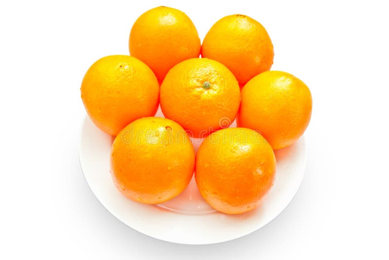 Group of Oranges on the Plate Stock Image Image of fruit, package