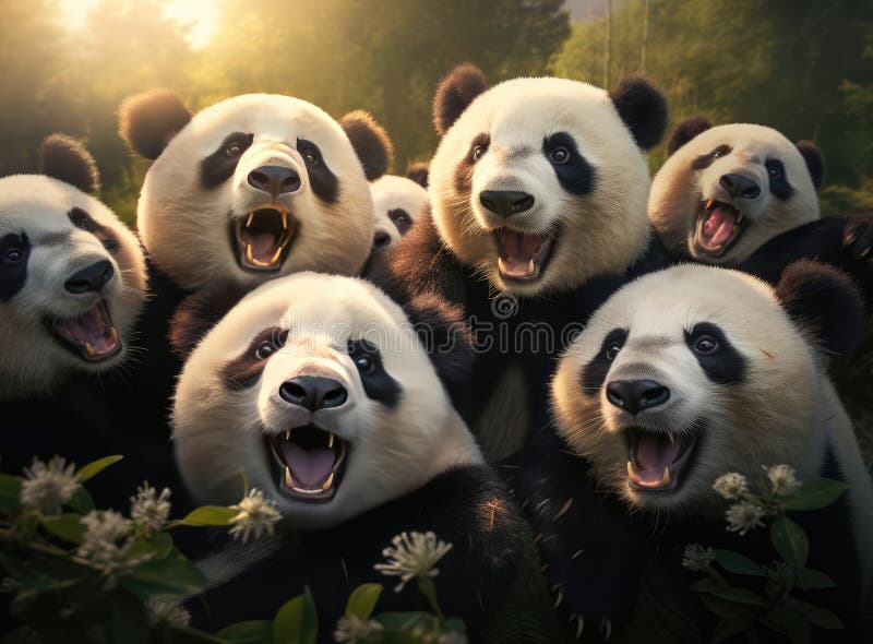 Group Of Pandas - Go Guru