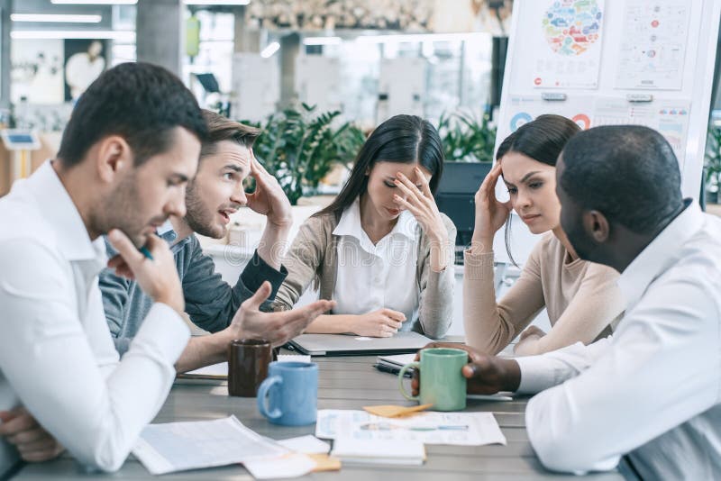 Group of people business meeting team work concept stock photo