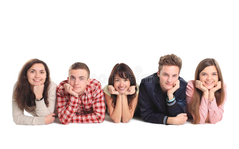 Group Of People Lying On The Floor Stock Image Image Of People