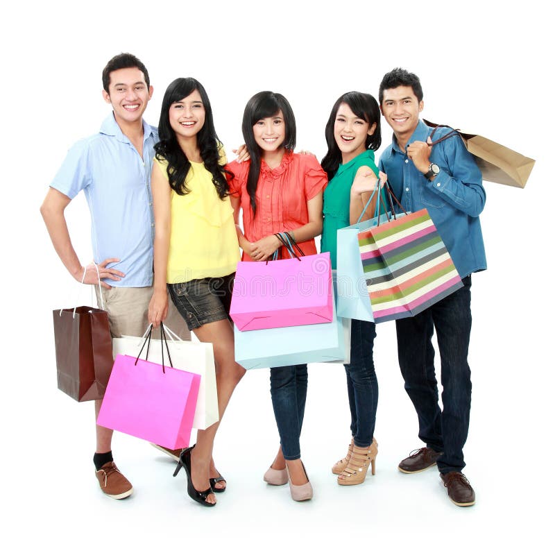 Group of people shopping stock photo. Image of happy 27082888