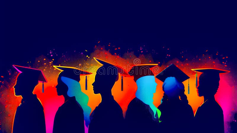 Grup de persoane care stau unul lângă celălalt în fața unui fond colorat. . ai stock photos