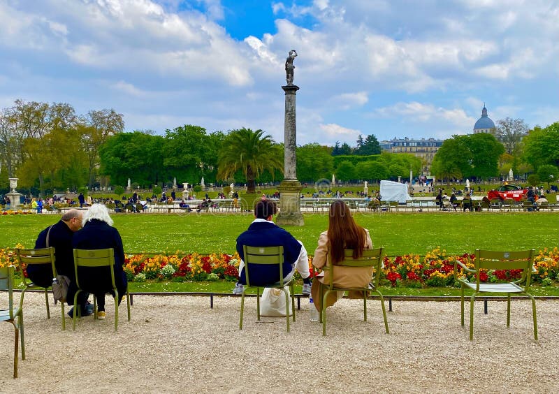 Group of People Sun Bathing in the Park during the Month of April in ...