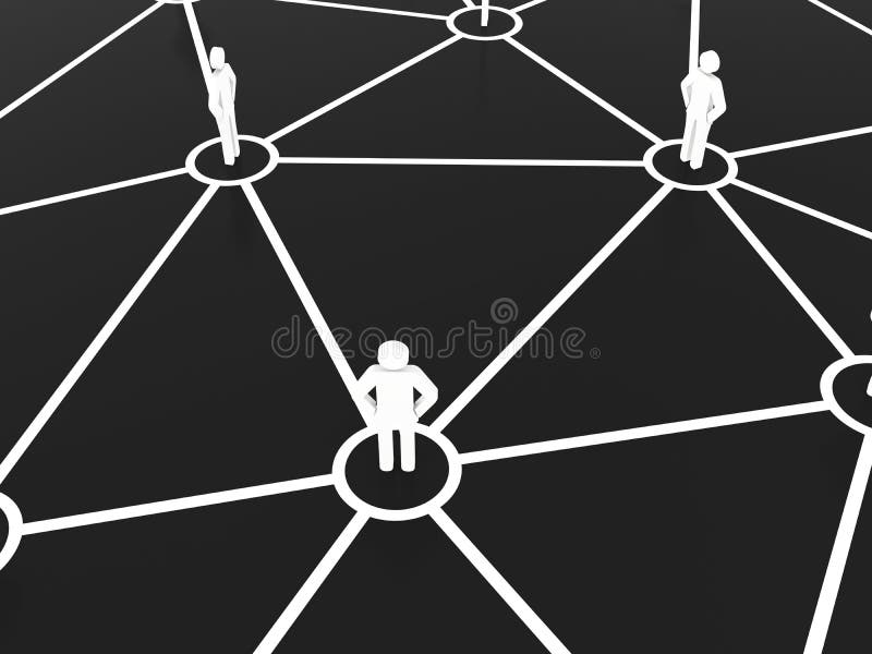 Group of people talking in social business network stock illustration Group of people talking in social business network stock illustration