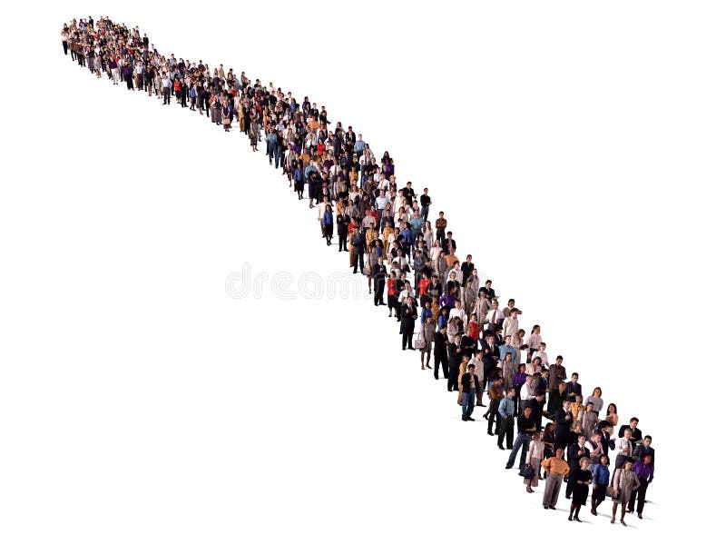 Group of people waiting in line stock photos Group of people waiting in line stock photos