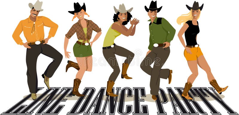 Line Dance Group Stock Vector Illustration Of Logo 106163824