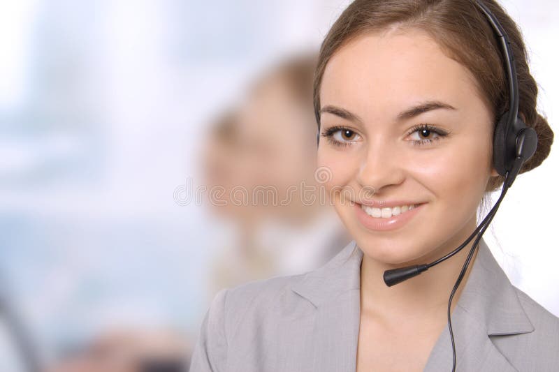 Group Portrait of Happy Customer Service People Stock Image - Image of