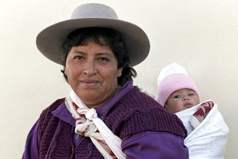 Group portrait Indian mother and child, Argentina stock image Group portrait Indian mother and child, Argentina stock image