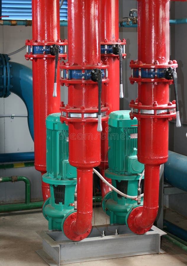 Group of powerful pumps royalty free stock photos