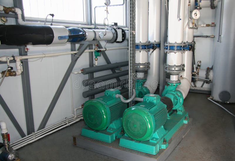 Group of powerful pumps royalty free stock photos