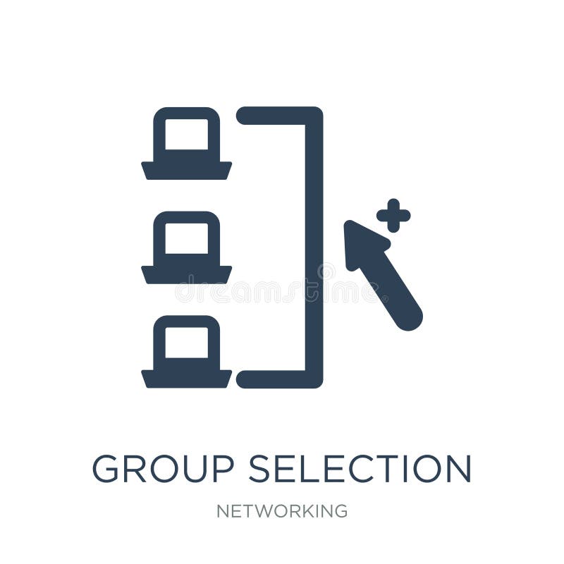 Group selection icon in trendy design style. group selection icon isolated on white background. group selection vector icon simple vector illustration