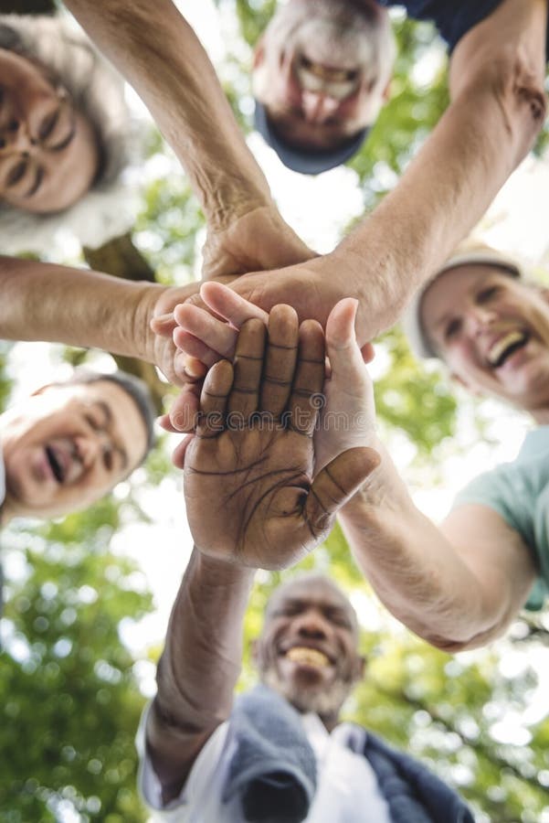 Group Of Senior Retirement Exercising Togetherness Concept stock photos Group Of Senior Retirement Exercising Togetherness Concept stock photos