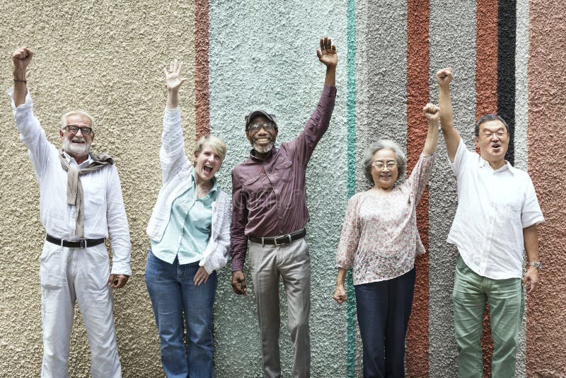 Group of Senior Retirement Friends Happiness Concept royalty free stock photography Group of Senior Retirement Friends Happiness Concept royalty free stock photography
