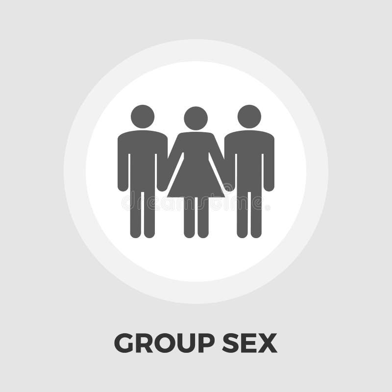 Group Sex Flat Icon Stock Vector Illustration Of Objects 98736197