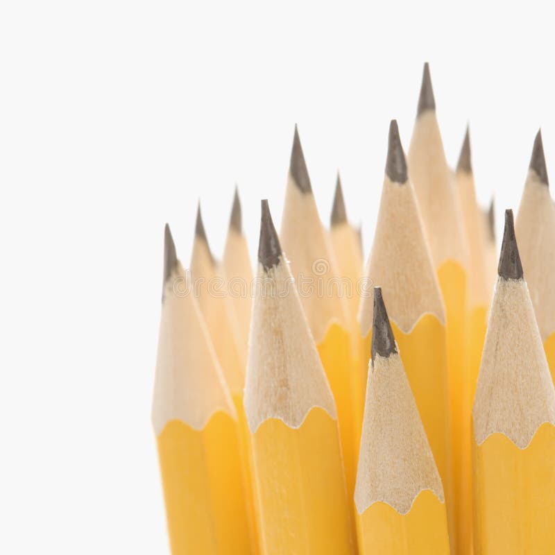 Group of sharp pencils.