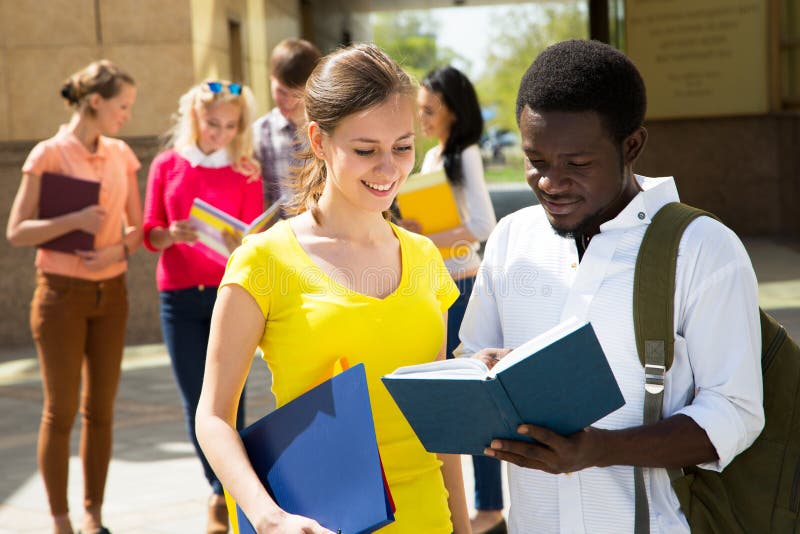 Group of student outdoor stock photos