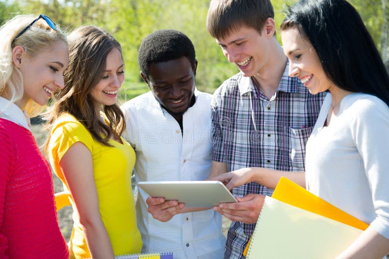 Group of student outdoor stock images