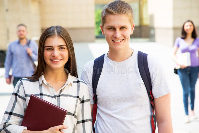 Group of student outdoor stock photo. Image of caucasian - 90356476