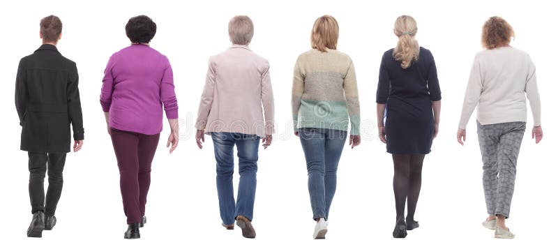 Group of successful business people in motion isolated stock photos