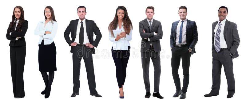 Group of Successful Business People Standing in a Row. Stock Image ...