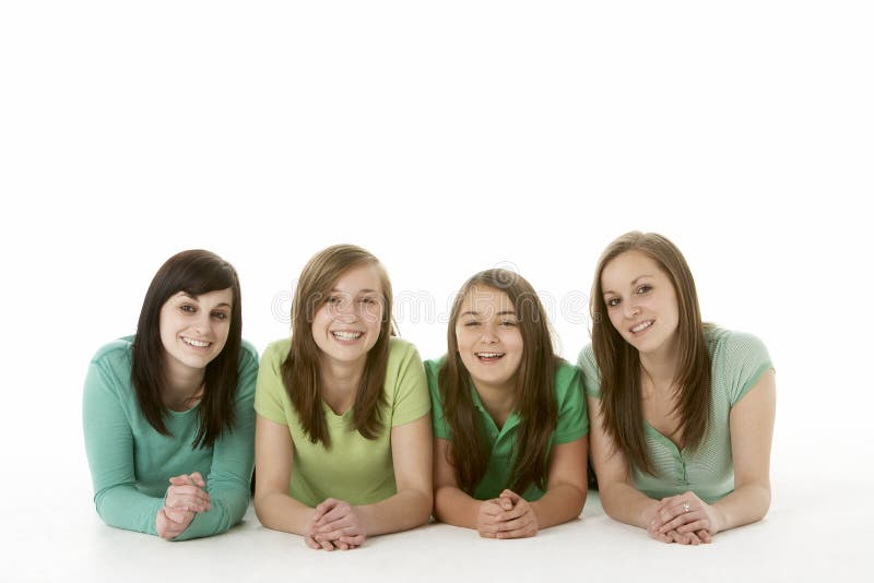 Group Of Teenage Girlfriends stock photos Group Of Teenage Girlfriends stock photos