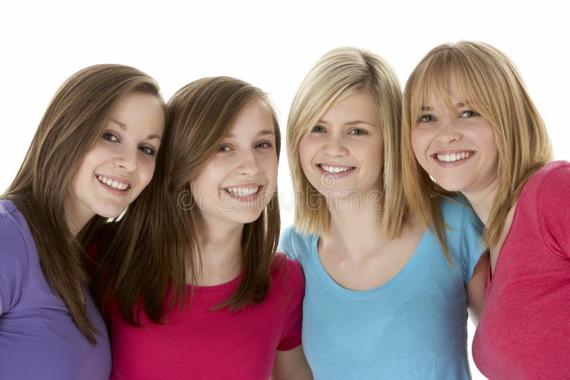 Group Of Teenage Girlfriends Stock Photo Image 10400816