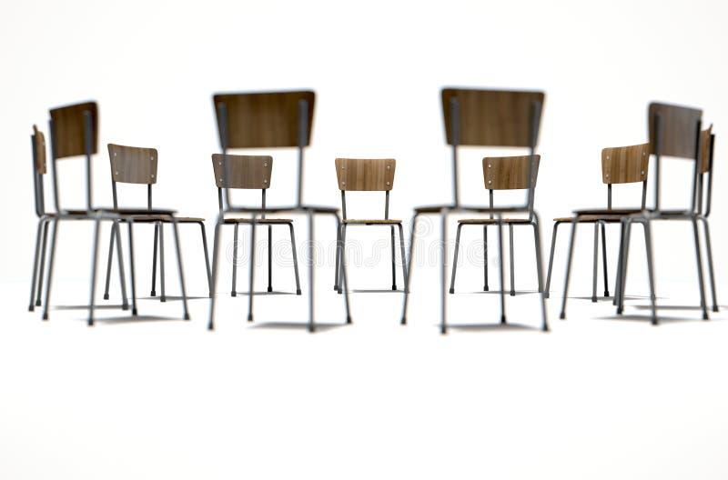 Group Therapy Chairs stock photo. Image of mental, help 77356336