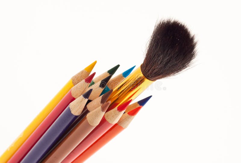 Thick colored pencils stock image. Image of abstract, backgrounds 2386381