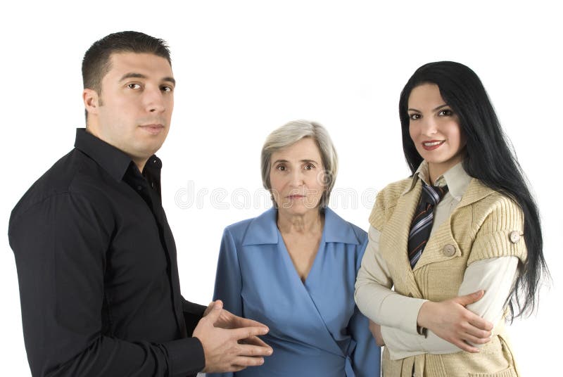 Group Of Three Business People Stock Photo - Image of attractive