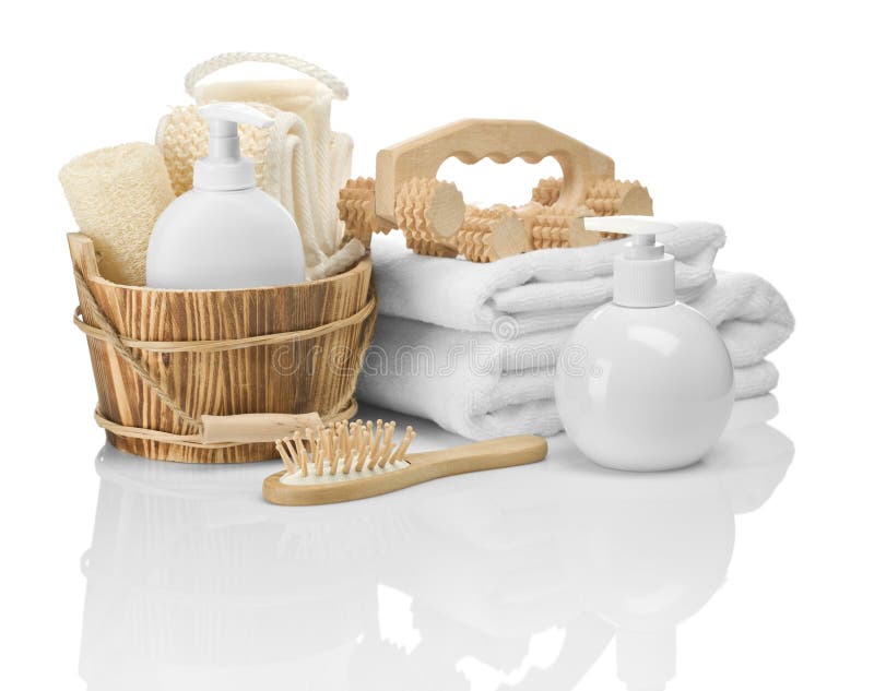 Group of toilet articles stock image. Image of healthcare 17371775