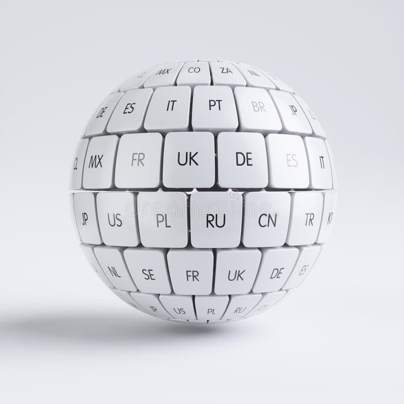 Group translation cubes in the sphere shape vector illustration