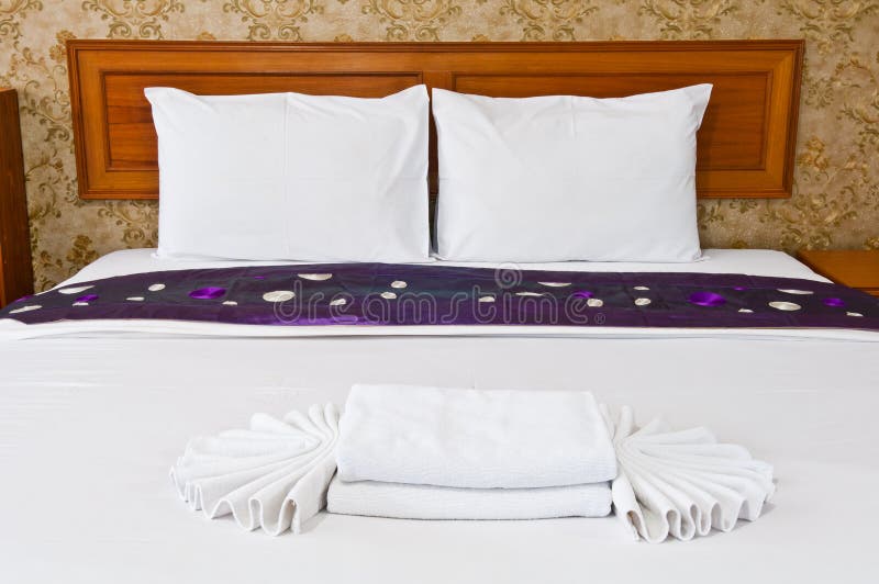 Group of two white pillows stock photo. Image of bedcover 30772456